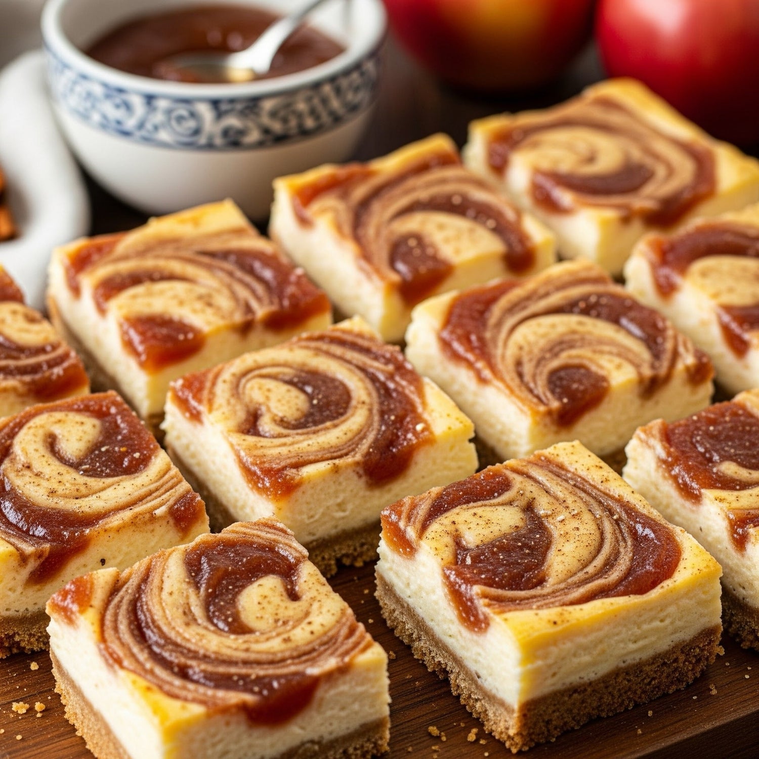 Barton Creek Apple Butter Cheesecake Swirl Bars