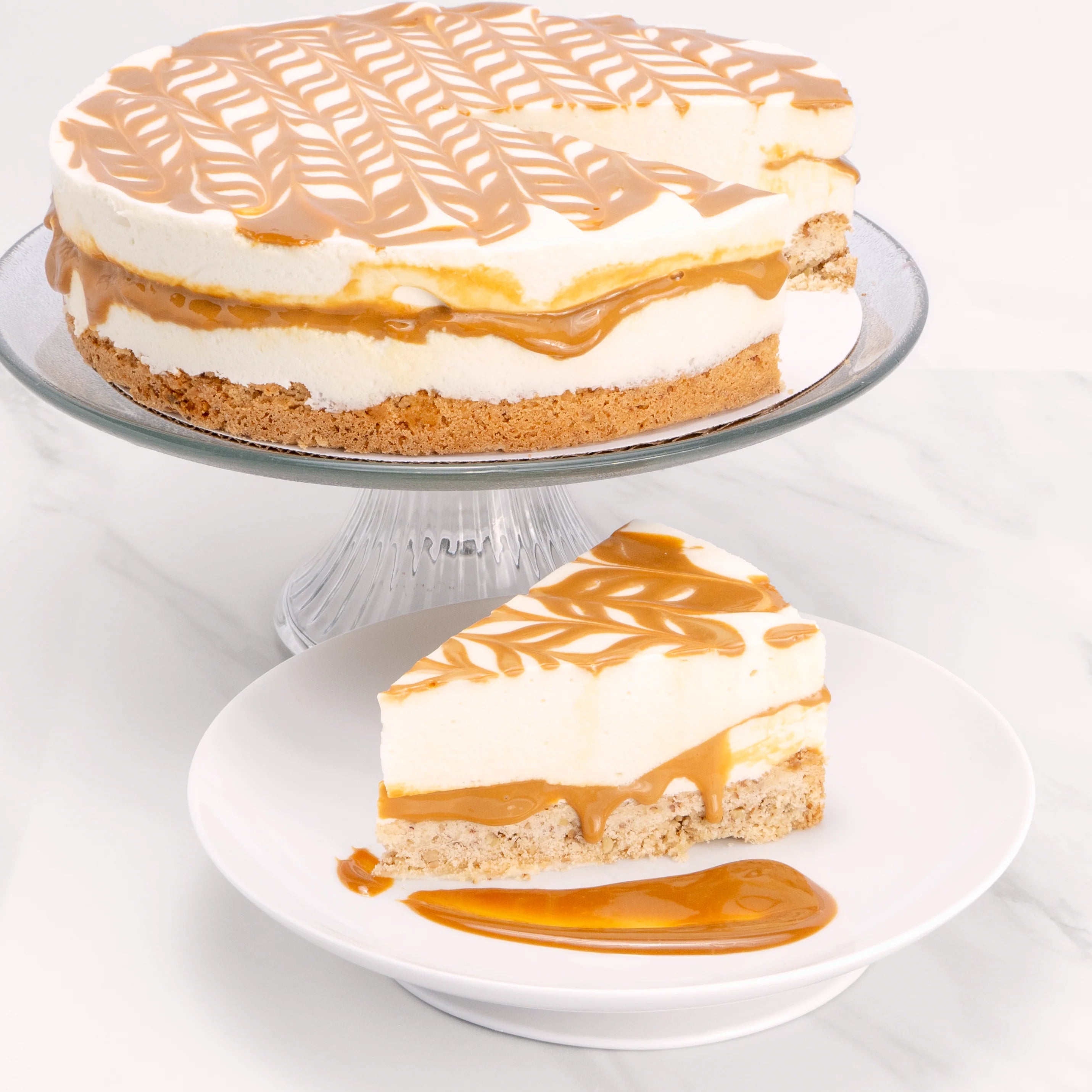 Whiskey Dulce de Leche Swirl Cake (Gluten Free)