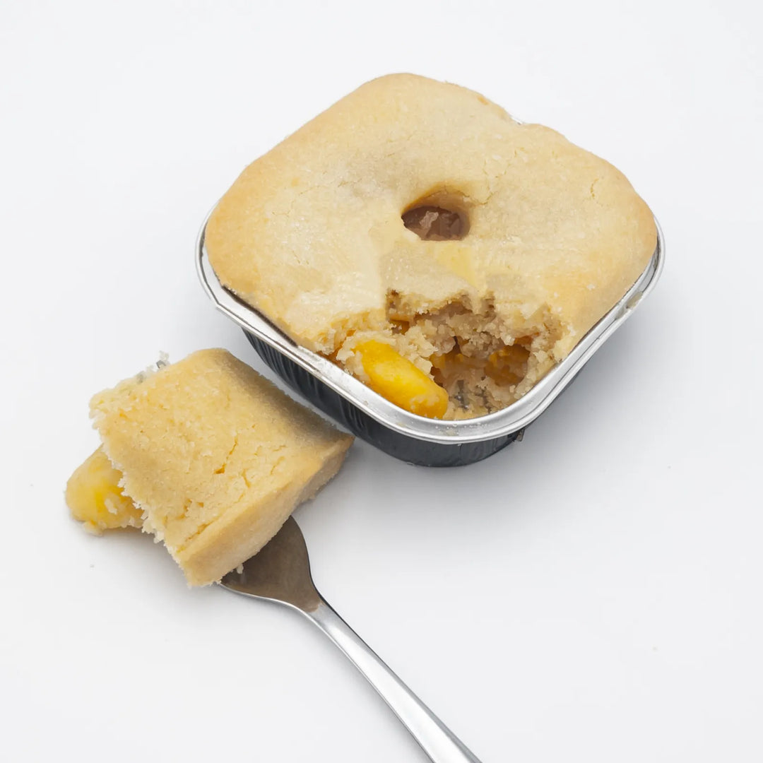 Sugar cookie crust with apple pie filling 