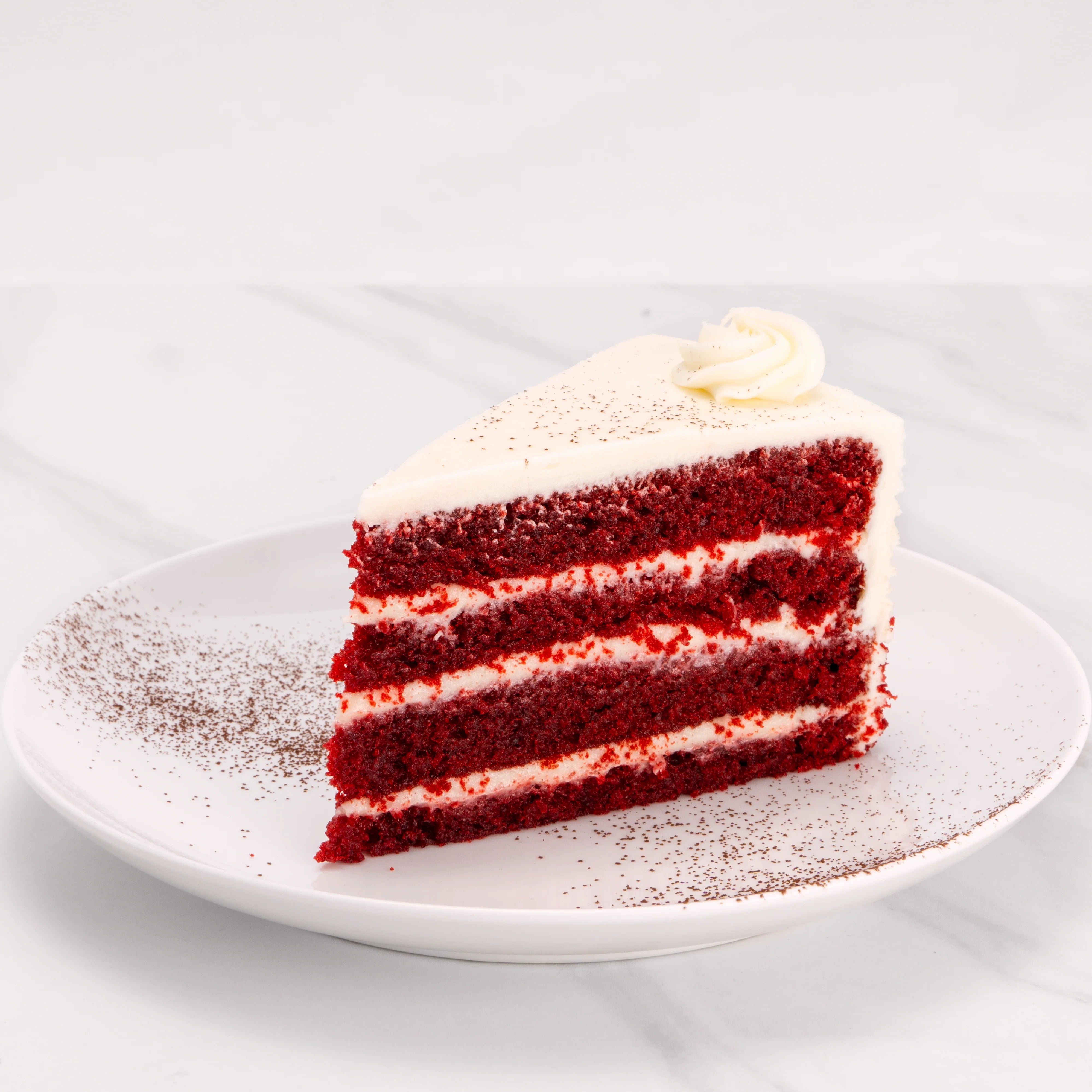 Slice of Red Velvet Cake.